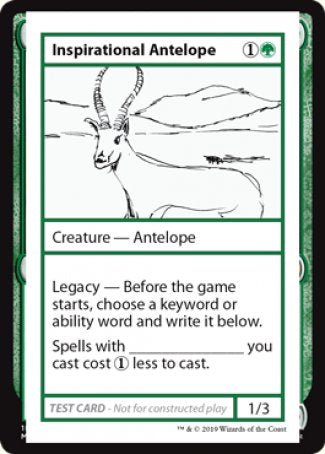 Inspirational Antelope (2021 Edition) [Mystery Booster Playtest Cards] | Nerdhalla Games