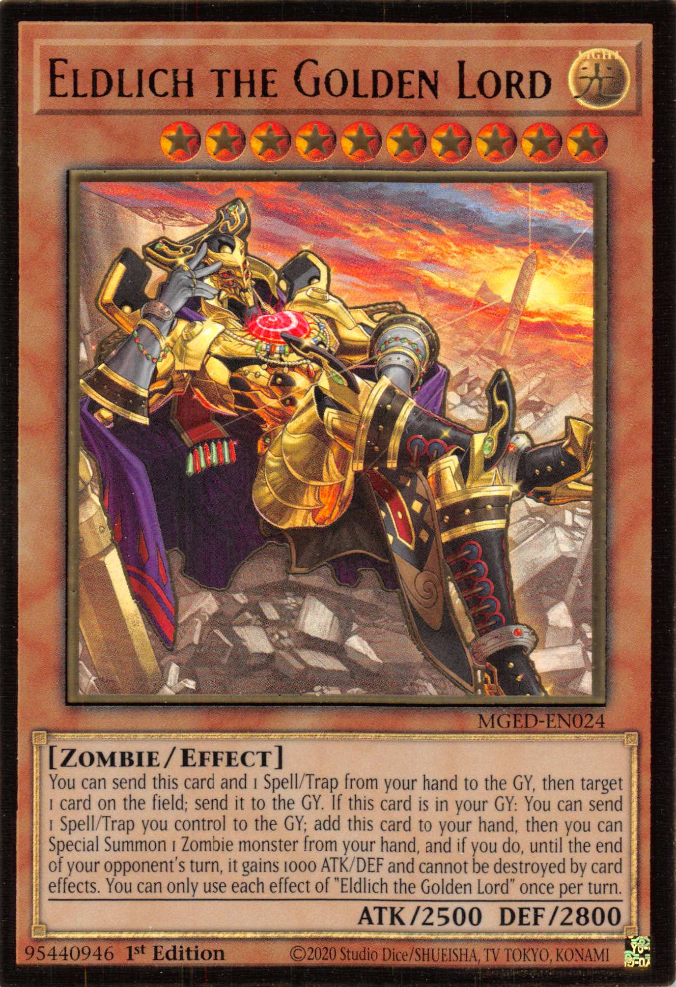 Eldlich the Golden Lord (Alternate Art) [MGED-EN024] Gold Rare | Nerdhalla Games