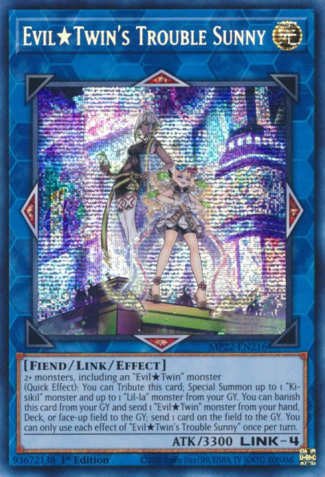 Evil Twin's Trouble Sunny [MP22-EN216] Prismatic Secret Rare | Nerdhalla Games