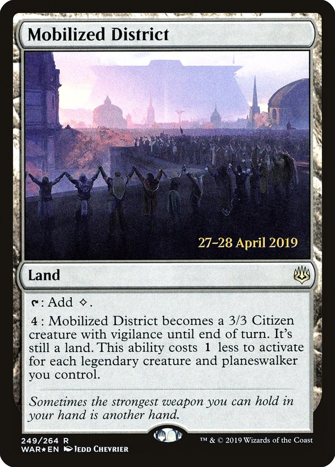 Mobilized District  [War of the Spark Prerelease Promos] | Nerdhalla Games