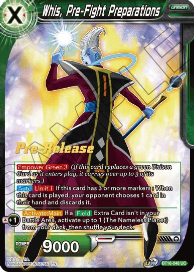 Whis, Pre-Fight Preparations (BT16-048) [Realm of the Gods Prerelease Promos] | Nerdhalla Games