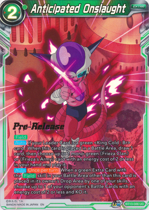 Anticipated Onslaught (BT13-086) [Supreme Rivalry Prerelease Promos] | Nerdhalla Games