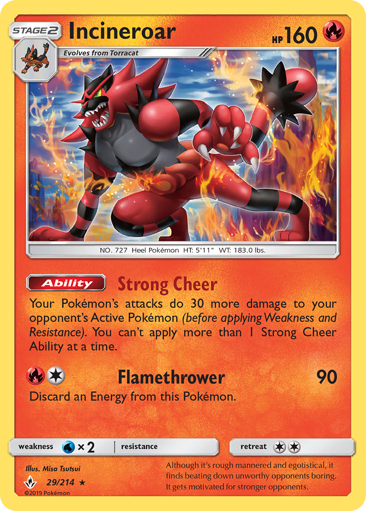 Incineroar (29/214) [Sun & Moon: Unbroken Bonds] | Nerdhalla Games