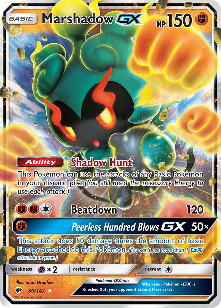 Marshadow GX (80/147) [Sun & Moon: Burning Shadows] | Nerdhalla Games