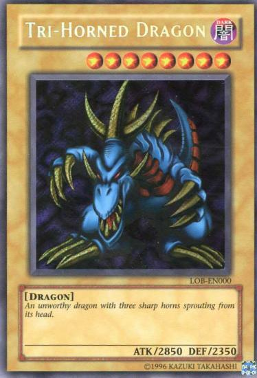 Tri-Horned Dragon [LOB-EN000] Secret Rare | Nerdhalla Games