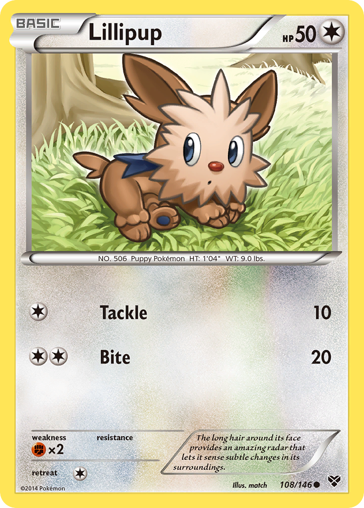 Lillipup (108/146) [XY: Base Set] | Nerdhalla Games