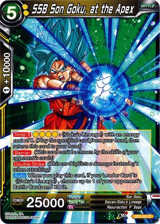 SSB Son Goku, at the Apex (Starter Deck - The Crimson Saiyan) (SD5-03) [Colossal Warfare] | Nerdhalla Games