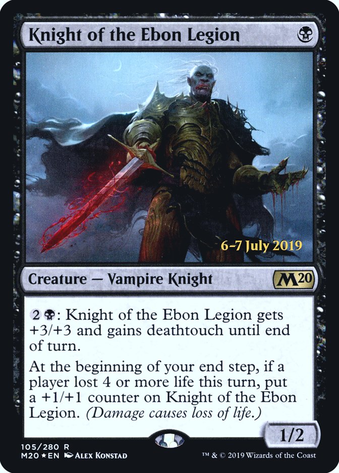 Knight of the Ebon Legion  [Core Set 2020 Prerelease Promos] | Nerdhalla Games