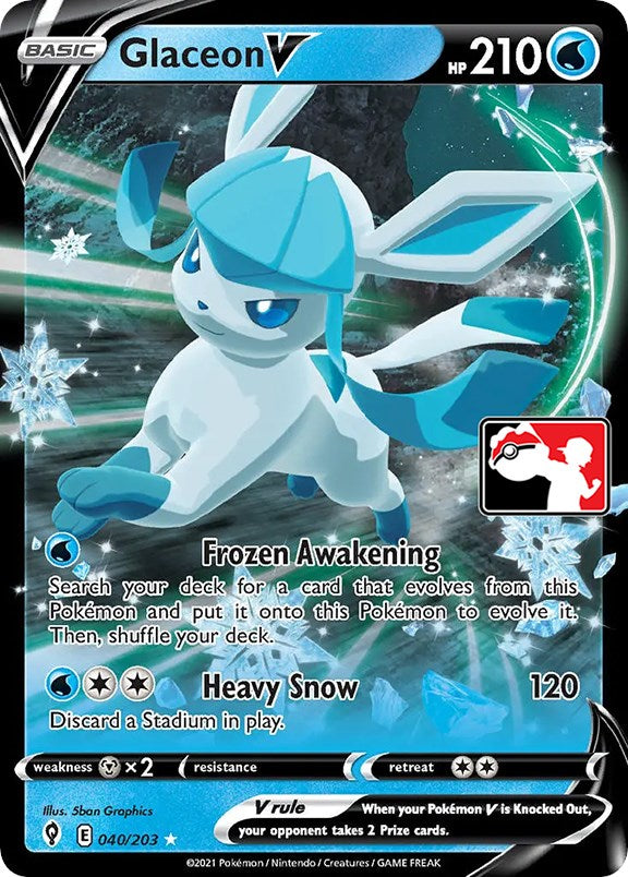 Glaceon V (040/203) [Prize Pack Series One] | Nerdhalla Games