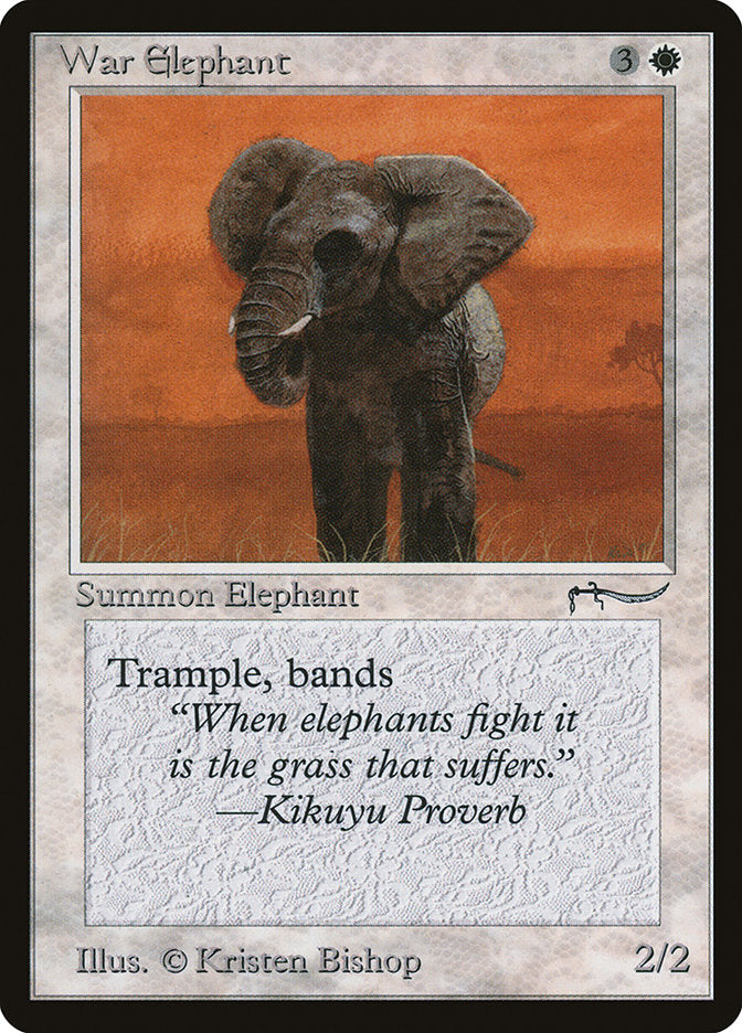 War Elephant (Dark Mana Cost) [Arabian Nights] | Nerdhalla Games