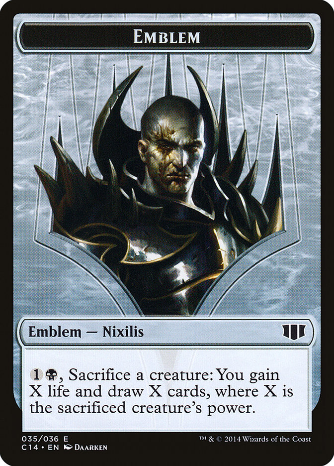 Ob Nixilis of the Black Oath Emblem // Zombie (016/036) Double-sided Token [Commander 2014 Tokens] | Nerdhalla Games