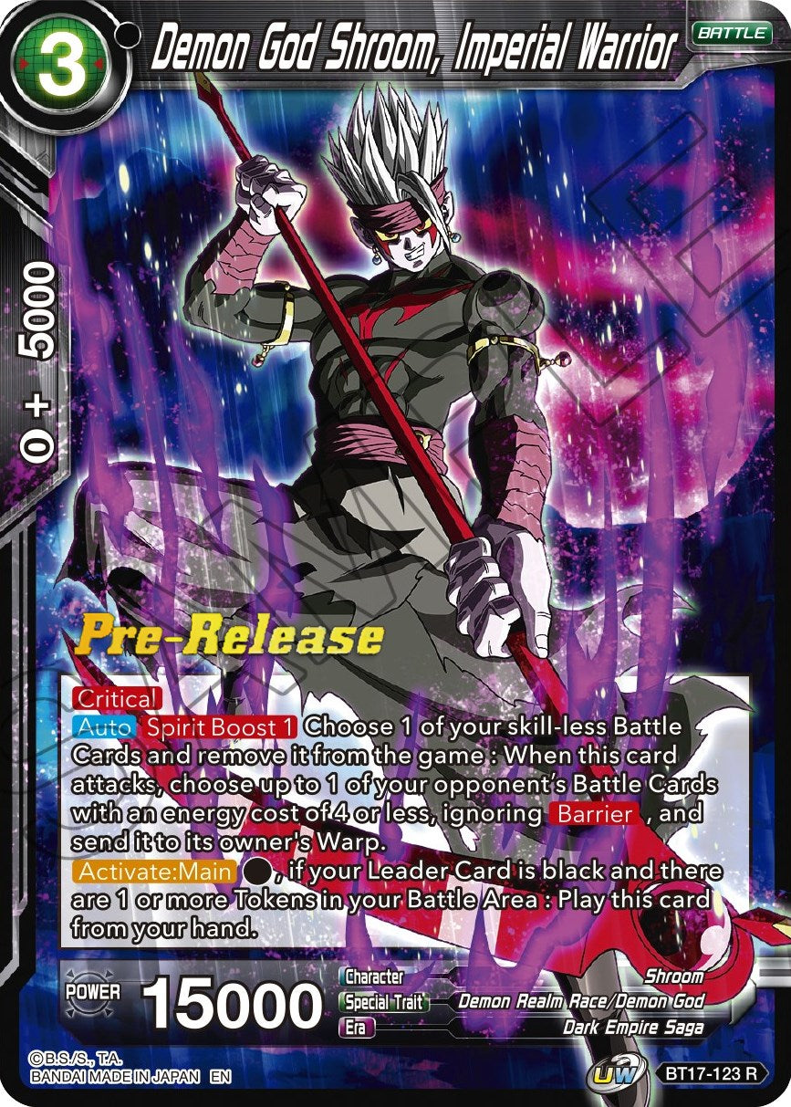 Demon God Shroom, Imperial Warrior (BT17-123) [Ultimate Squad Prerelease Promos] | Nerdhalla Games