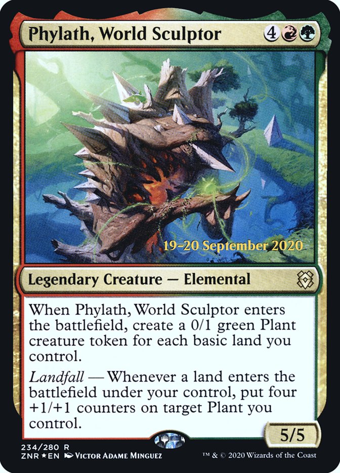 Phylath, World Sculptor  [Zendikar Rising Prerelease Promos] | Nerdhalla Games