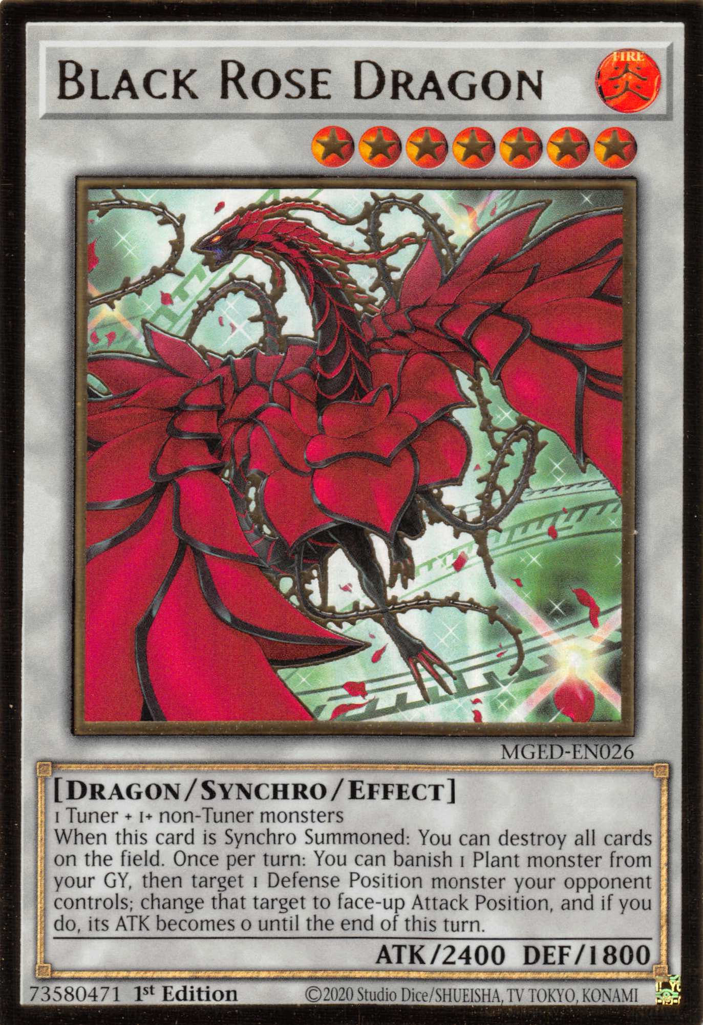 Black Rose Dragon (Alternate Art) [MGED-EN026] Gold Rare | Nerdhalla Games