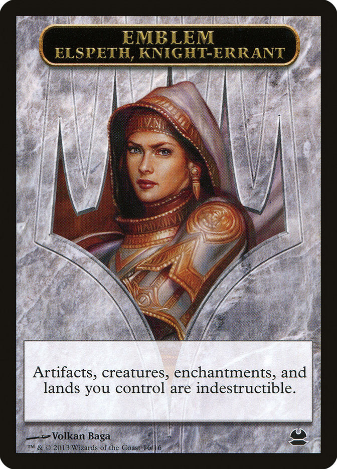 Elspeth, Knight-Errant Emblem [Modern Masters Tokens] | Nerdhalla Games