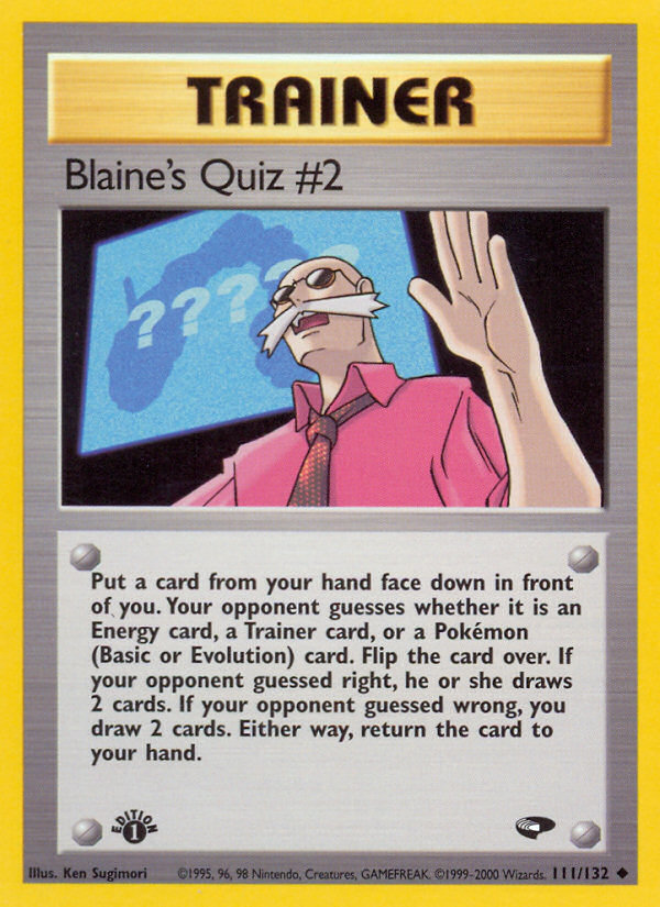 Blaine's Quiz #2 (111/132) [Gym Challenge 1st Edition] | Nerdhalla Games