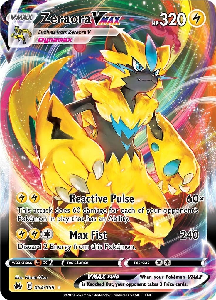 Zeraora VMAX (054/159) [Sword & Shield: Crown Zenith] | Nerdhalla Games