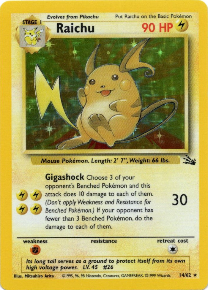 Raichu (14/62) [Fossil Unlimited] | Nerdhalla Games