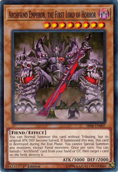 Archfiend Emperor, the First Lord of Horror [SR06-EN007] Common | Nerdhalla Games