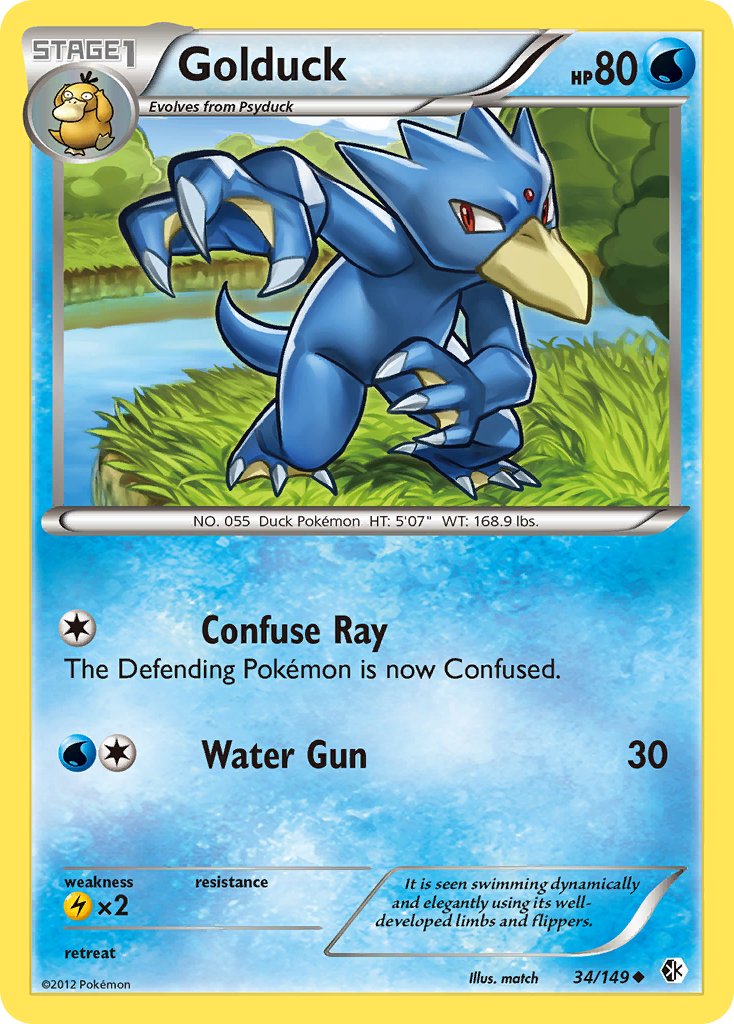 Golduck (34/149) [Black & White: Boundaries Crossed] | Nerdhalla Games