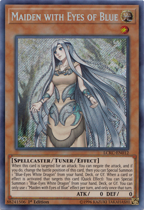 Maiden with Eyes of Blue [LCKC-EN012] Secret Rare | Nerdhalla Games