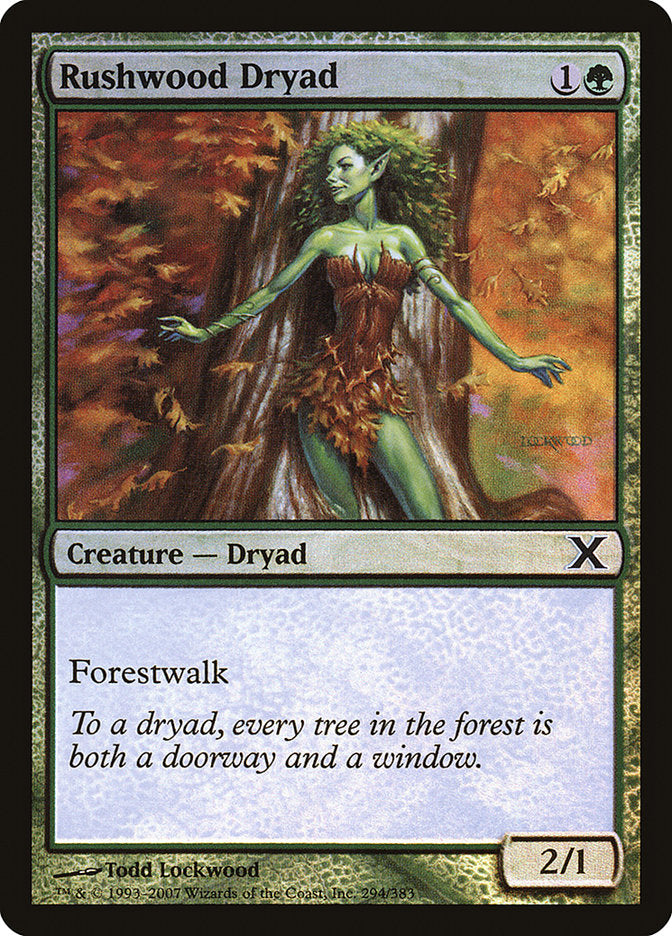 Rushwood Dryad (Premium Foil) [Tenth Edition] | Nerdhalla Games