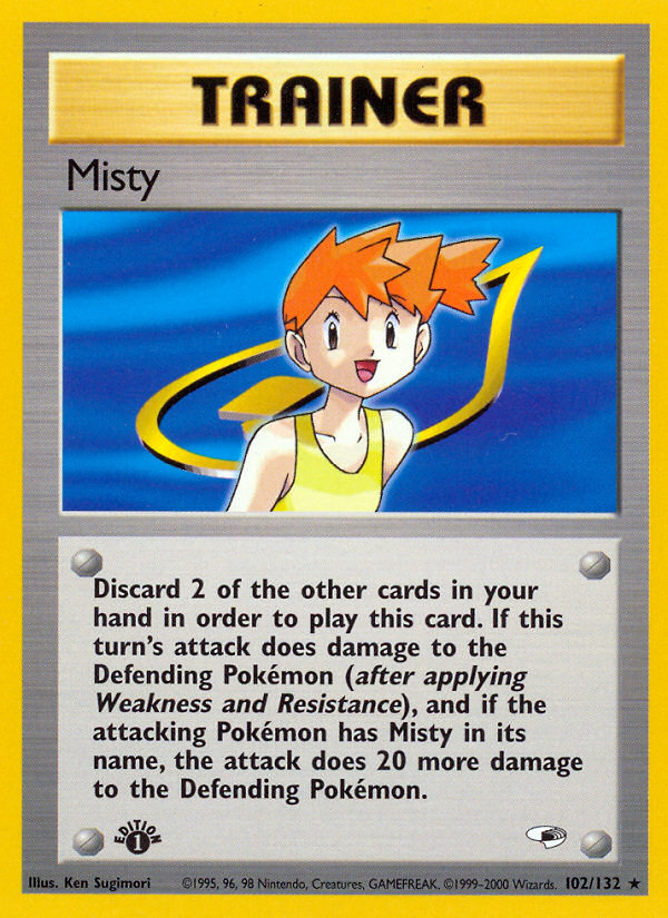 Misty (102/132) [Gym Heroes 1st Edition] | Nerdhalla Games