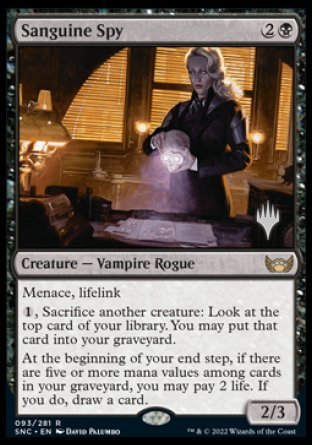 Sanguine Spy (Promo Pack) [Streets of New Capenna Promos] | Nerdhalla Games