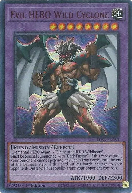 Evil HERO Wild Cyclone (Red) [LDS3-EN030] Ultra Rare | Nerdhalla Games