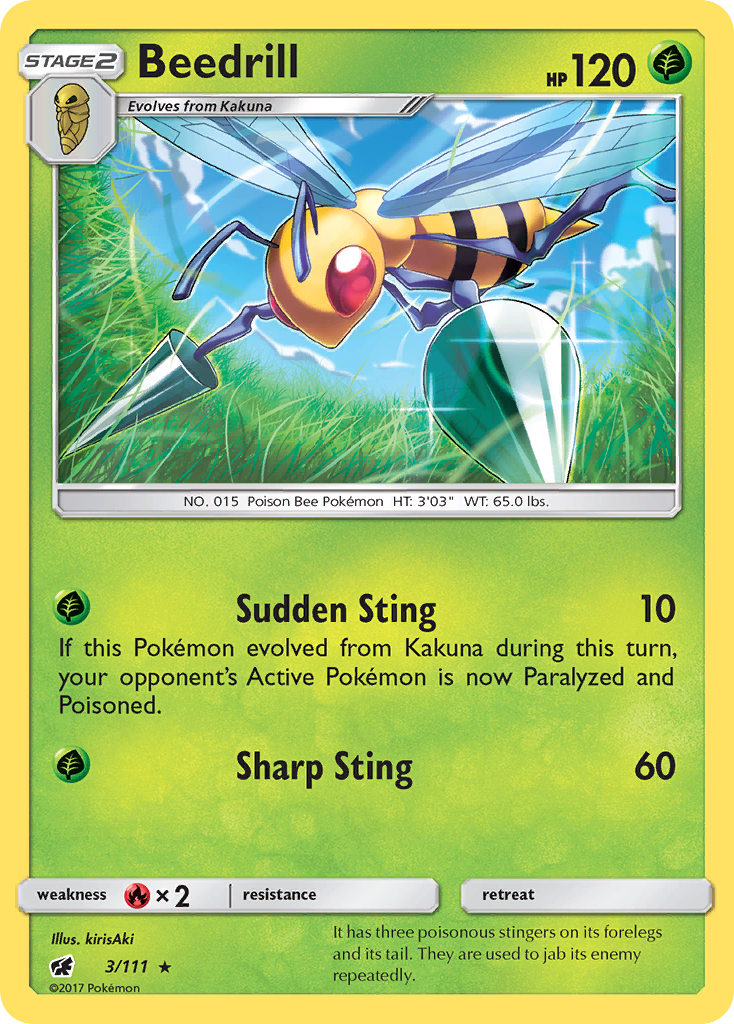 Beedrill (3/111) [Sun & Moon: Crimson Invasion] | Nerdhalla Games