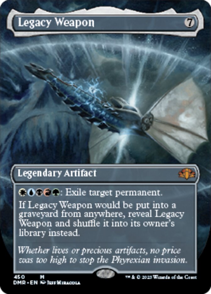 Legacy Weapon (Borderless Alternate Art) [Dominaria Remastered] | Nerdhalla Games