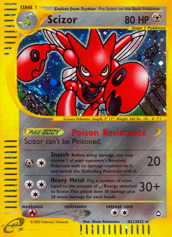 Scizor (H21/H32) [Aquapolis] | Nerdhalla Games