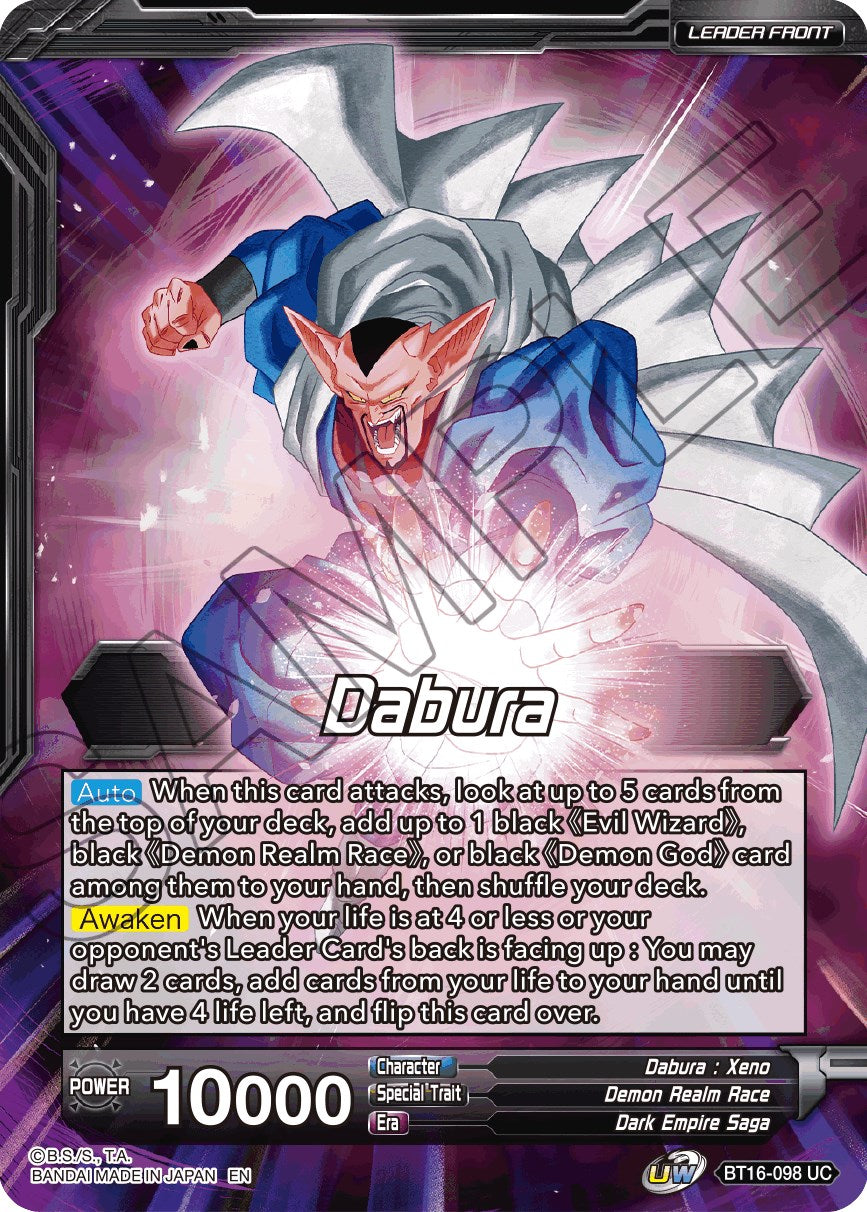 Dabura // Demon God Dabura, Diabolical Awakening (BT16-098) [Realm of the Gods Prerelease Promos] | Nerdhalla Games