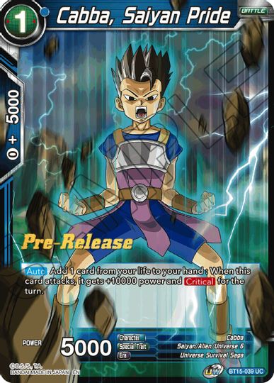 Cabba, Saiyan Pride (BT15-039) [Saiyan Showdown Prerelease Promos] | Nerdhalla Games