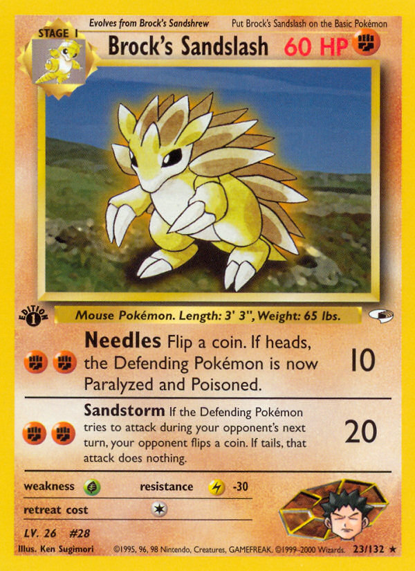 Brock's Sandslash (23/132) [Gym Heroes 1st Edition] | Nerdhalla Games