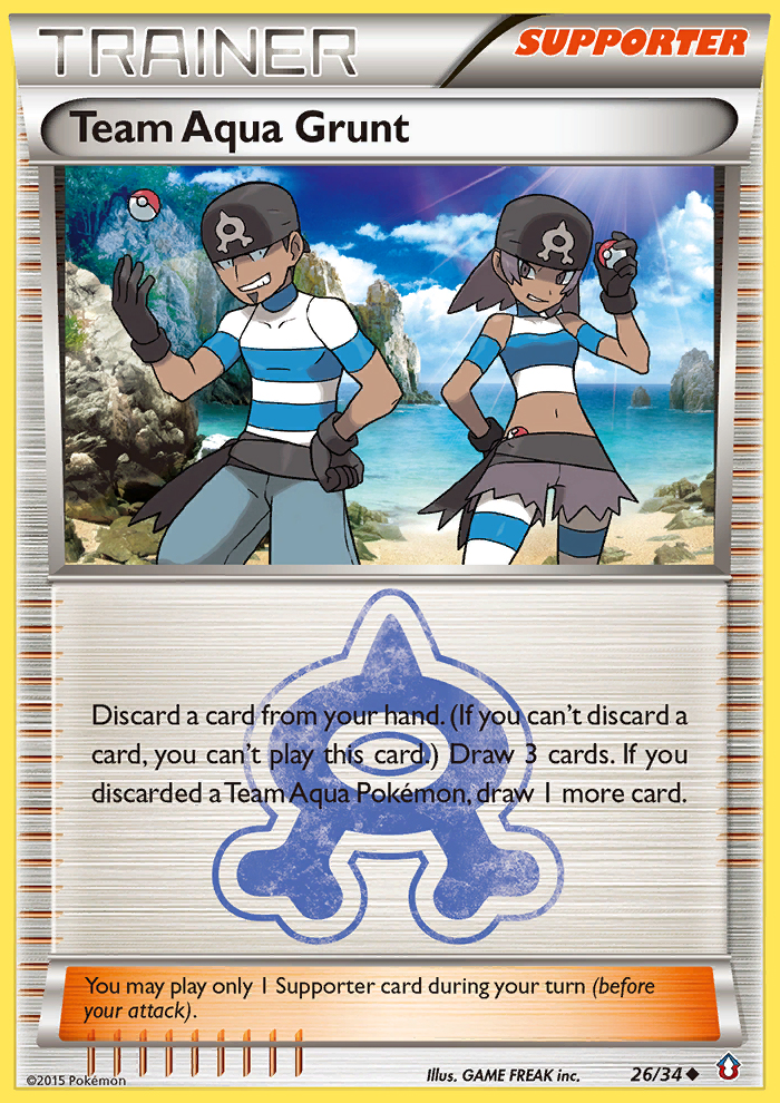 Team Aqua Grunt (26/34) [XY: Double Crisis] | Nerdhalla Games