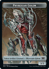 Zombie // Phyrexian Golem Double-sided Token [Double Masters 2022 Tokens] | Nerdhalla Games