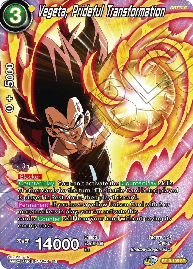 Vegeta, Prideful Transformation (BT10-105) [Theme Selection: History of Vegeta] | Nerdhalla Games