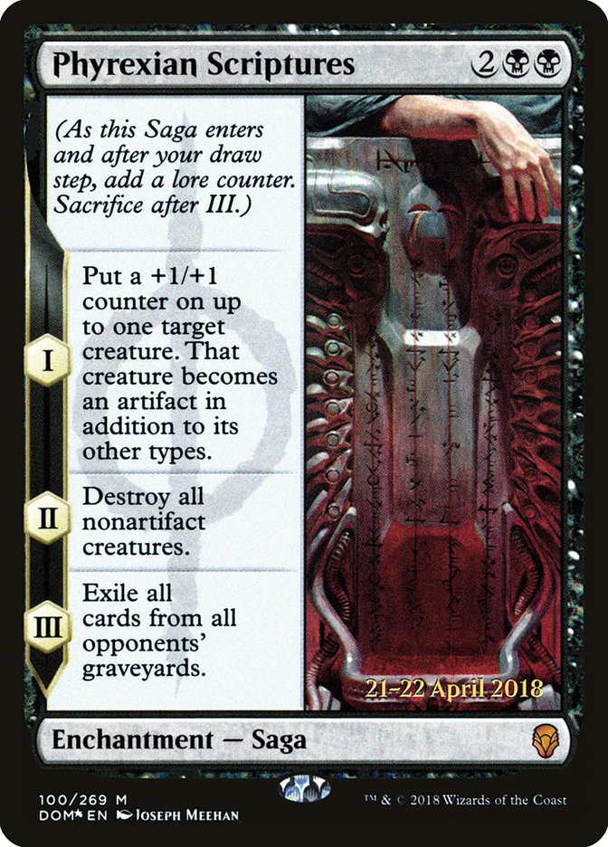 Phyrexian Scriptures  [Dominaria Prerelease Promos] | Nerdhalla Games