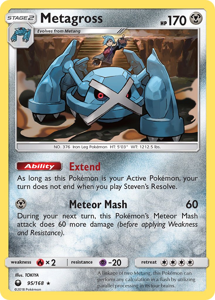 Metagross (95/168) (Prerelease Kit Exclusive) (Theme Deck Exclusive) [Sun & Moon: Celestial Storm] | Nerdhalla Games