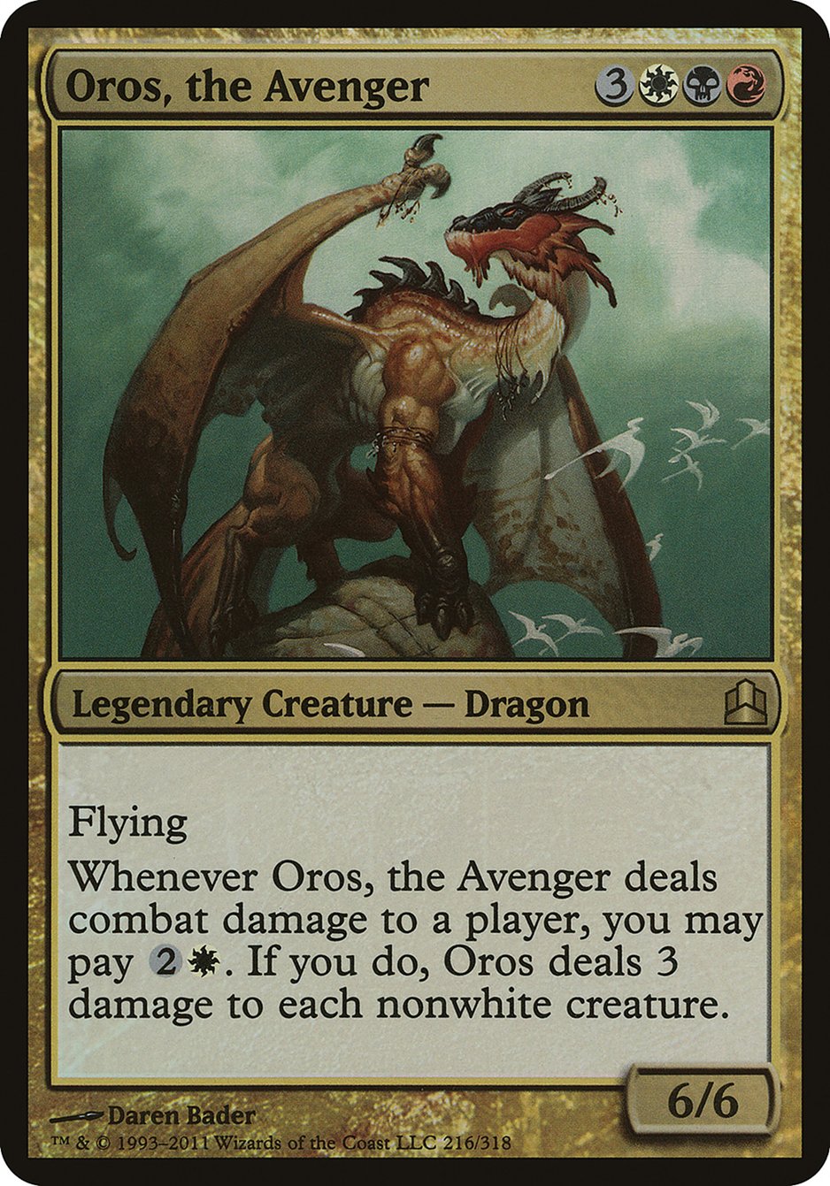 Oros, the Avenger (Oversized) [Commander 2011 Oversized] | Nerdhalla Games