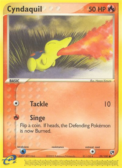 Cyndaquil (59/100) [EX: Sandstorm] | Nerdhalla Games