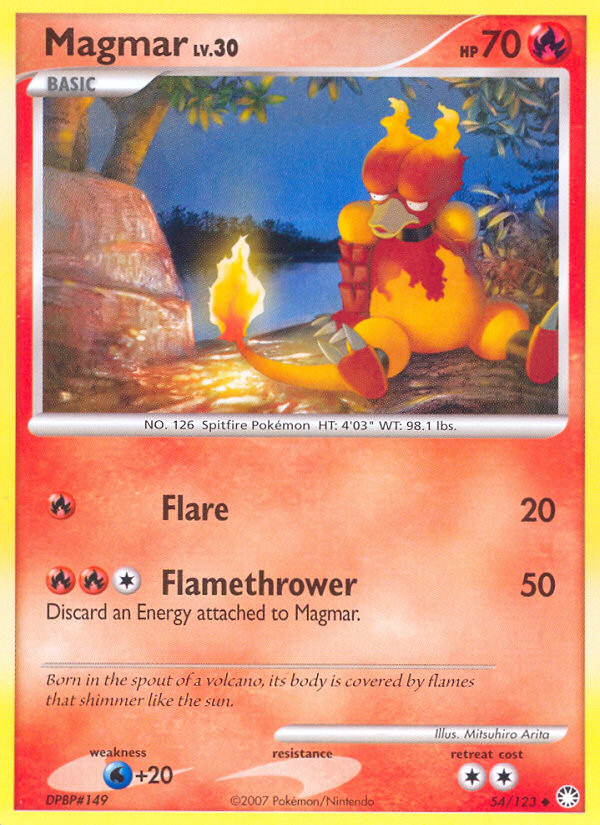 Magmar (54/123) [Diamond & Pearl: Mysterious Treasures] | Nerdhalla Games