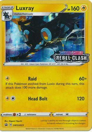 Luxray (SWSH023) (Staff Prerelease Promo) [Sword & Shield: Black Star Promos] | Nerdhalla Games