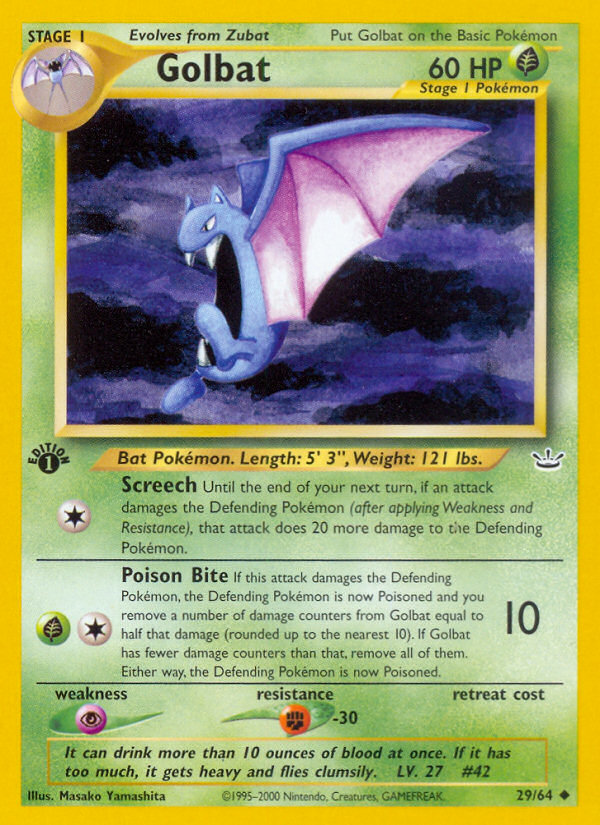 Golbat (29/64) [Neo Revelation 1st Edition] | Nerdhalla Games