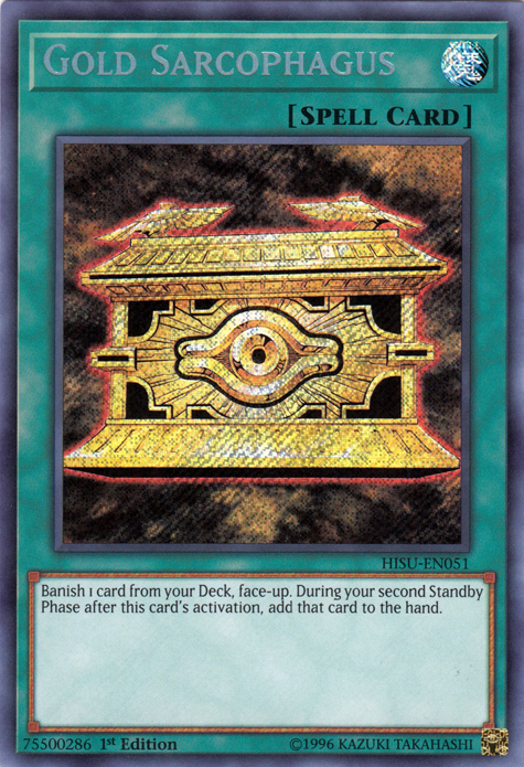 Gold Sarcophagus [HISU-EN051] Secret Rare | Nerdhalla Games