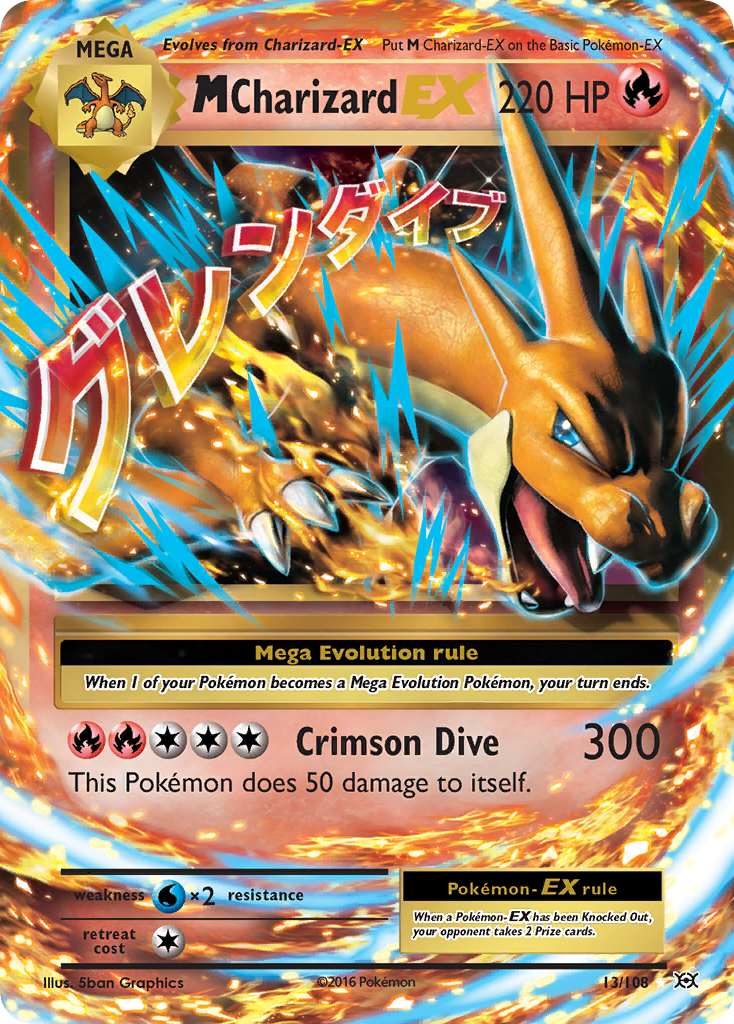 M Charizard EX (13/108) [XY: Evolutions] | Nerdhalla Games