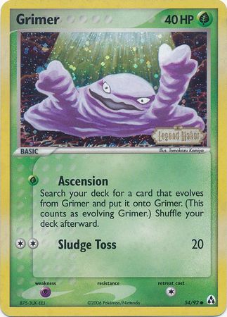 Grimer (54/92) (Stamped) [EX: Legend Maker] | Nerdhalla Games