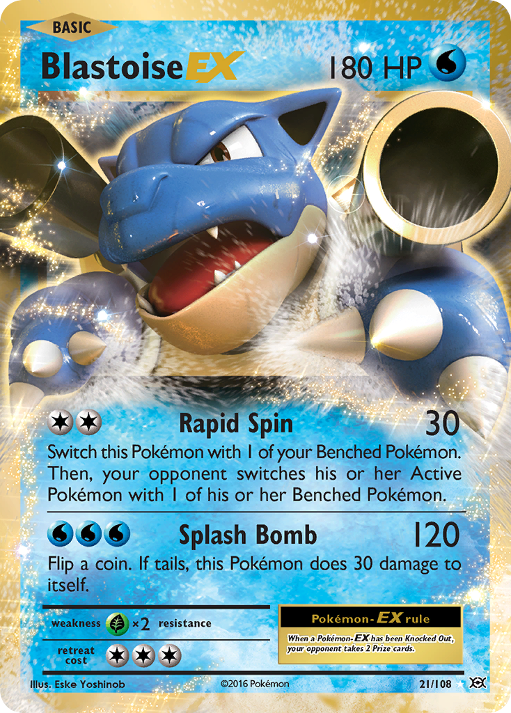 Blastoise EX (21/108) [XY: Evolutions] | Nerdhalla Games