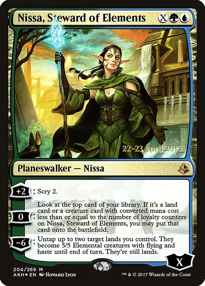 Nissa, Steward of Elements  [Amonkhet Prerelease Promos] | Nerdhalla Games